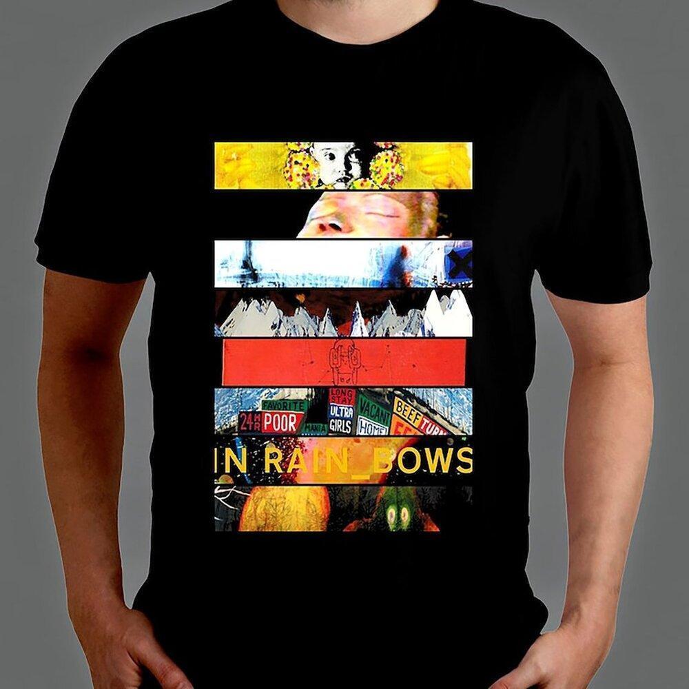Radiohead Album Tour T-Shirt Rock Band Music Graphic Fan Gift Concert Shirt